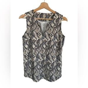 Lulu B Tank Top Women Small Snakeskin  Sleeveless Beach UPF 50 Sun Protection